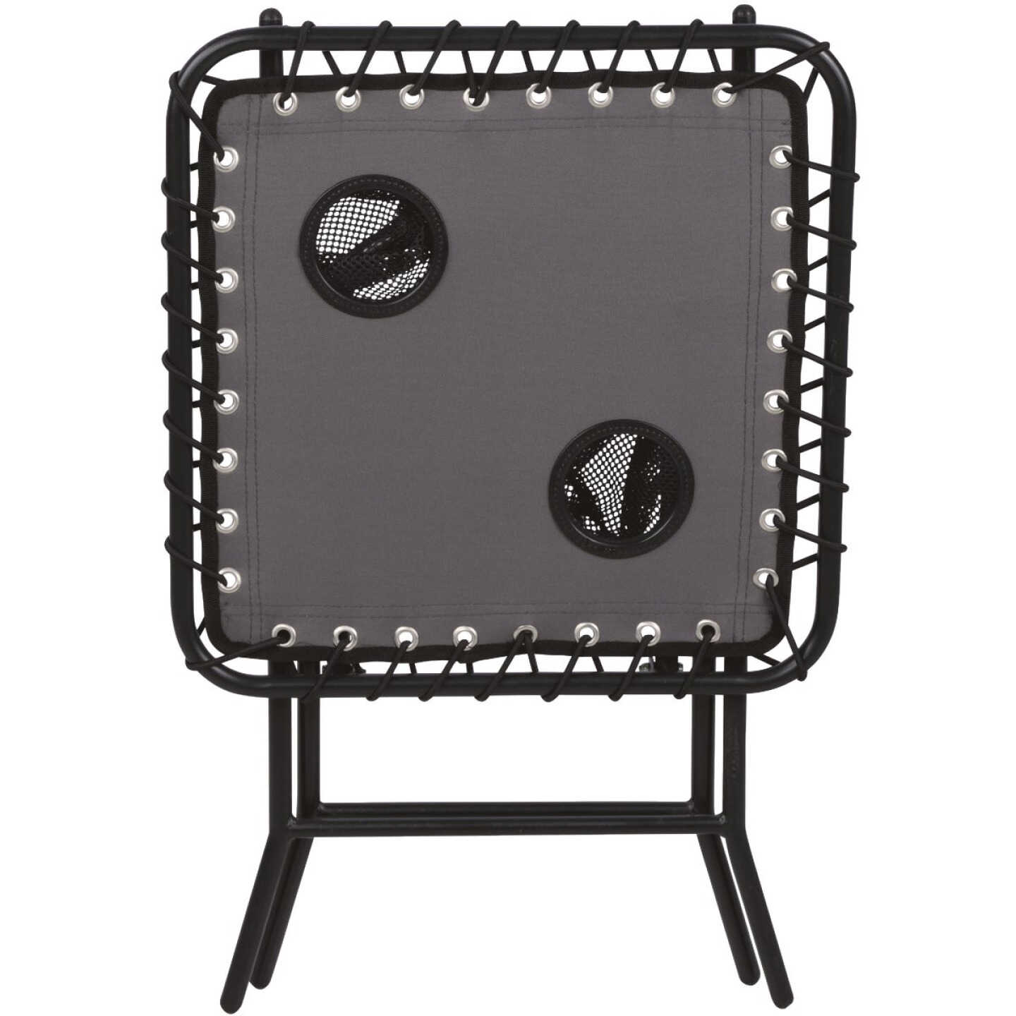 Outdoor Expressions Charcoal 18 In. Square Steel Folding Side Table Image 3