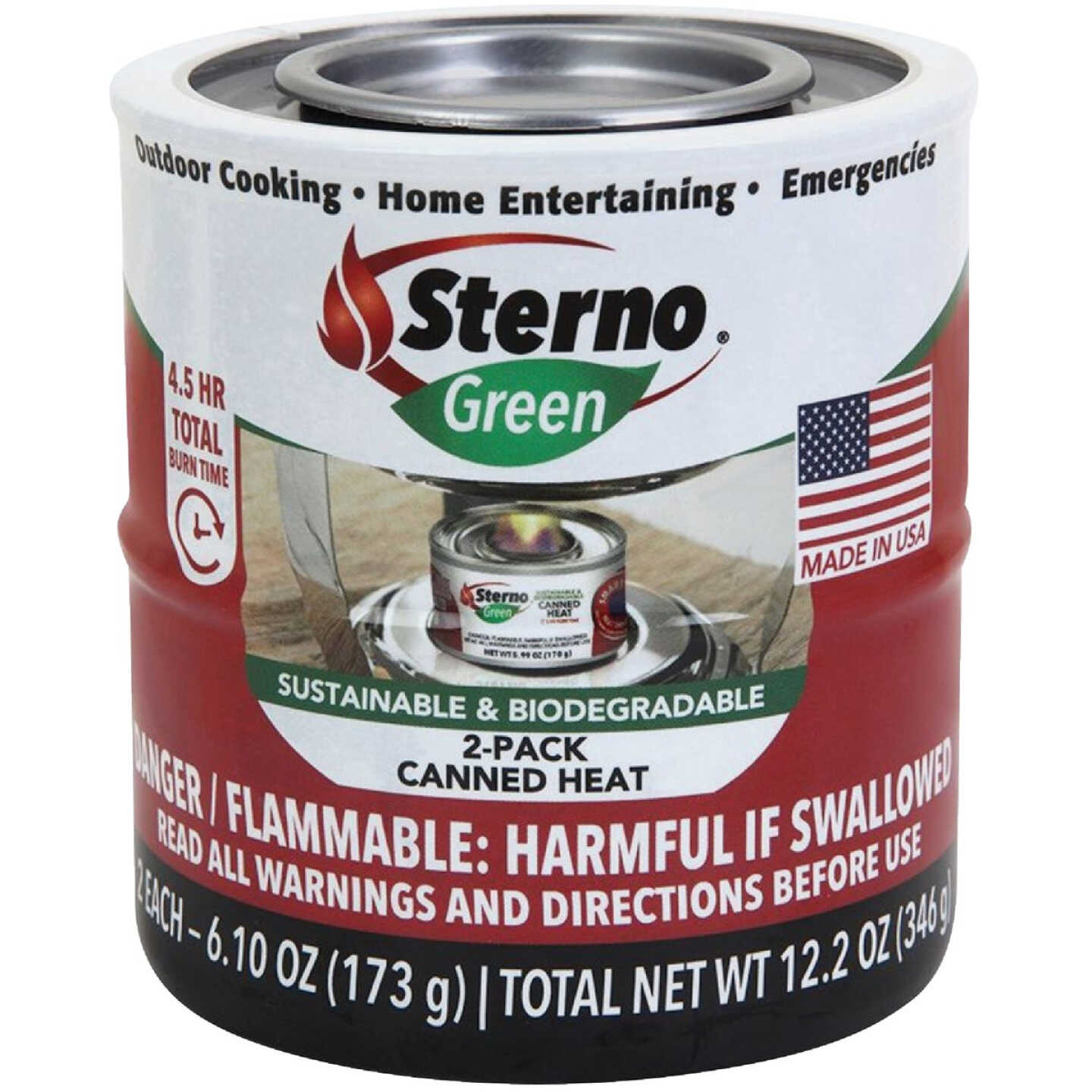 Sterno 12.2 Oz. Gel Canned Cooking Fuel (2-Pack) Image 1