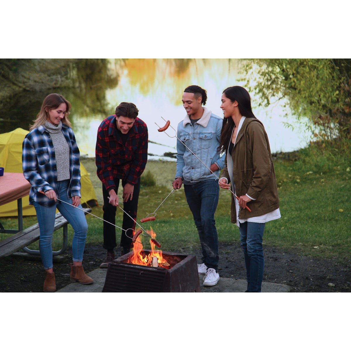 Coghlans 41 In. Chrome-Plated Steel Heavy-Duty Camp Fork Image 2