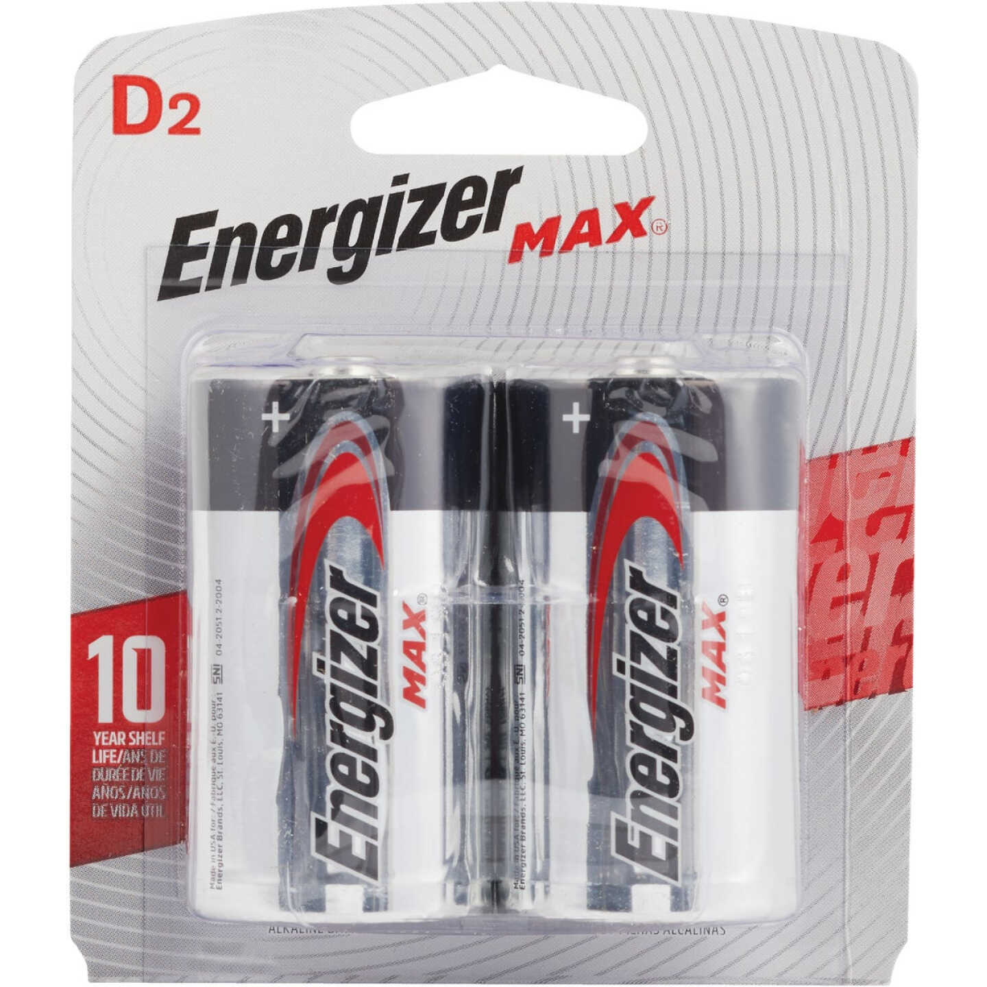 Energizer Max D Alkaline Battery (2-Pack) Image 2