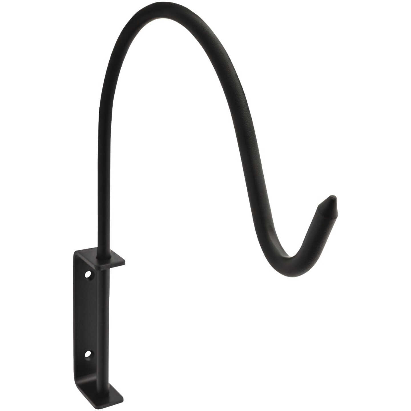 National Hardware 12-13/16 In. Black Steel Curved Planter Hanger Image 1