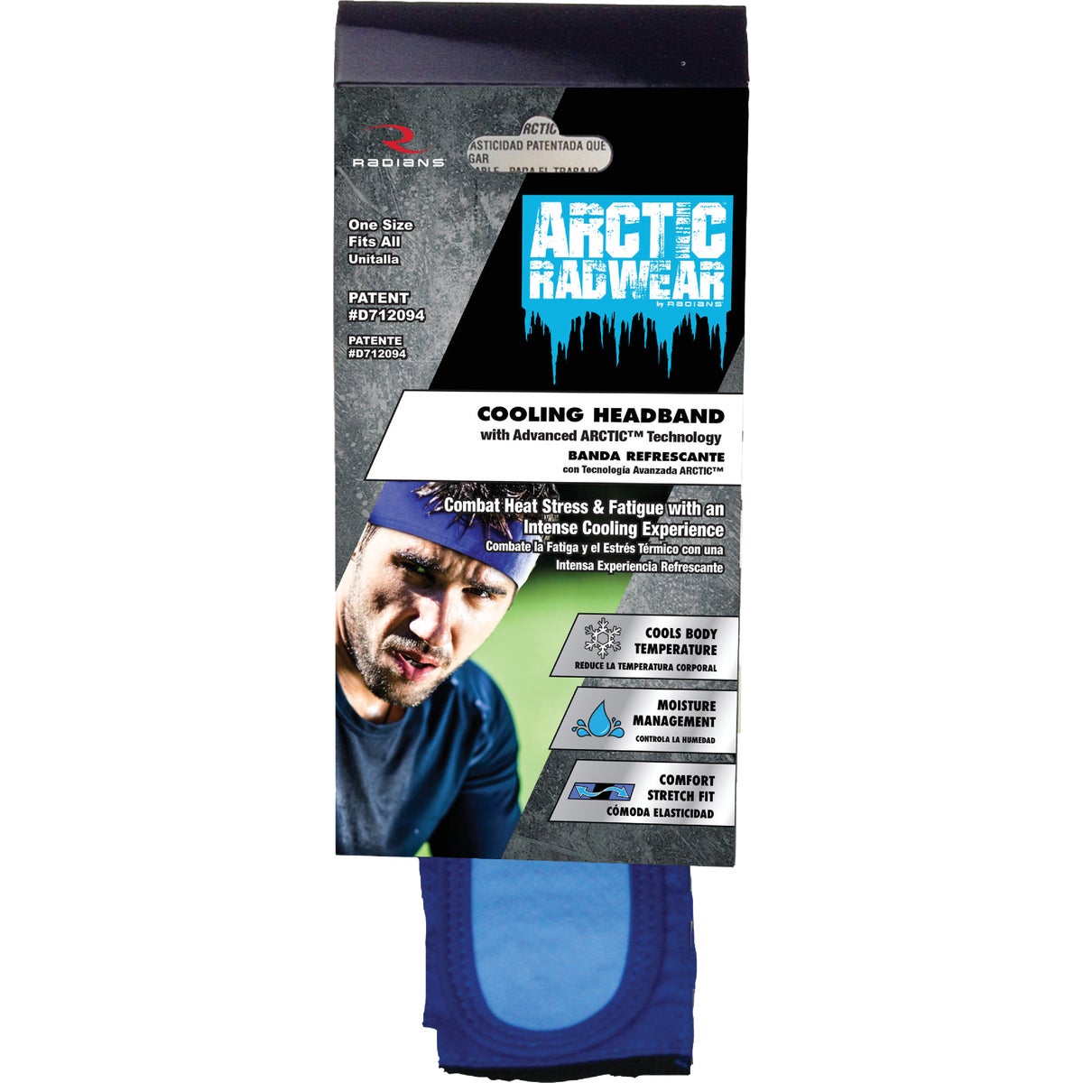 Radians Arctic Radwear Solid Blue Cooling Headband Image 2