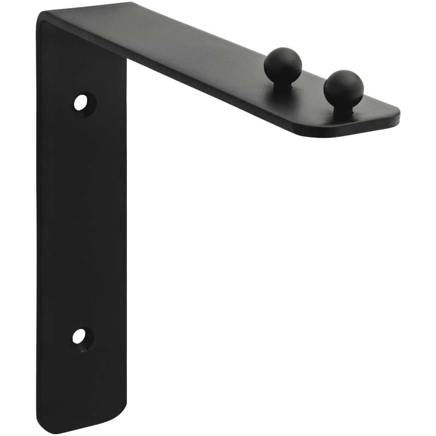 National Hardware 7 In. Black Steel Hanging Wall Plant Bracket Image 1