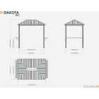 Sojag Dakota 6 Ft. x 8 Ft. Brown Powder-Coated Metal Grill Gazebo with Shelves Image 4