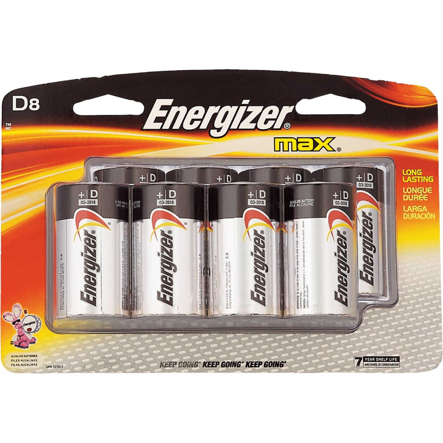 Energizer Max D Alkaline Battery (8-Pack) Image 1