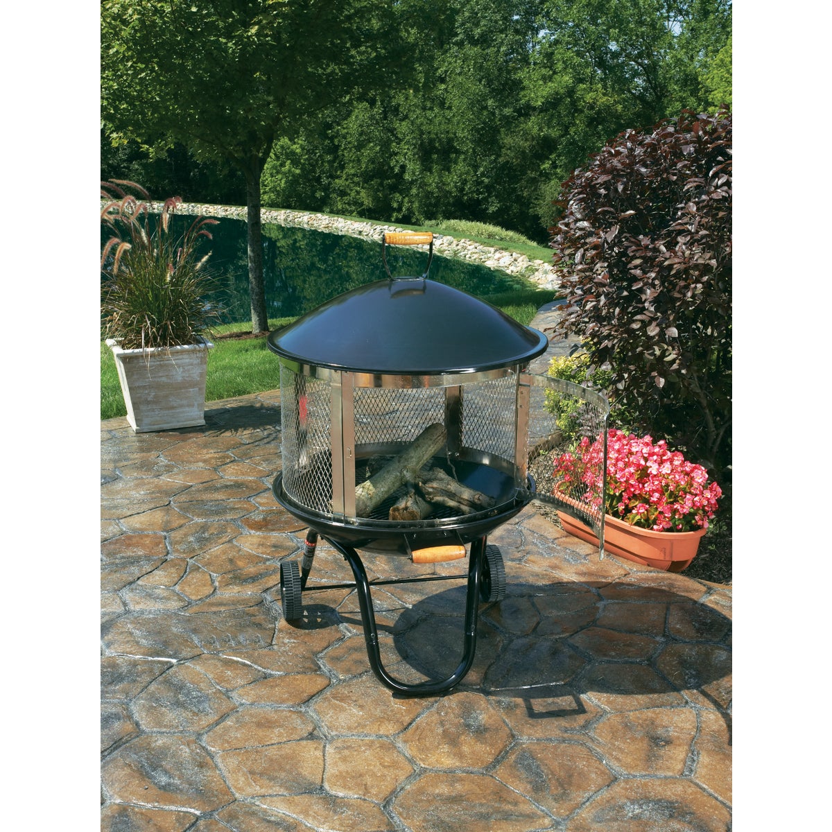 Well Traveled Living 28 In. Portable Wood Burning Fire Pit Image 2