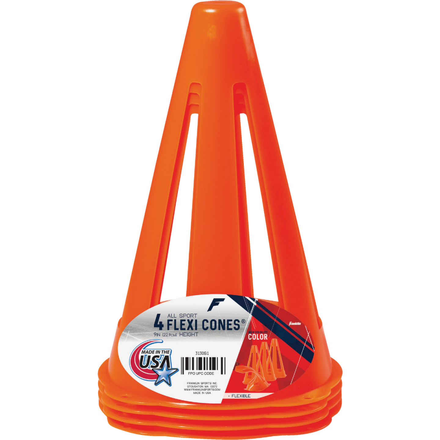 Franklin Flexi Cones 9 In. Field Marker Cone (4-Pack) Image 1