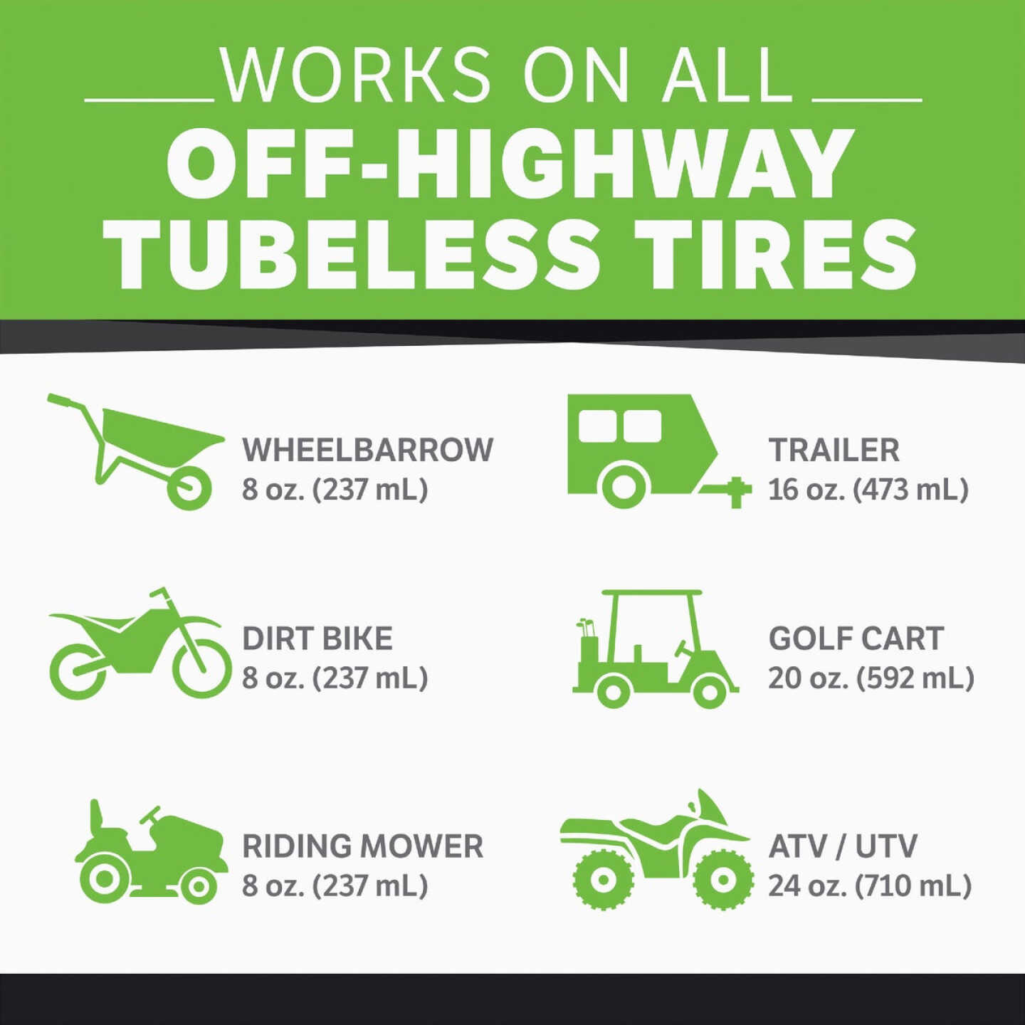Slime ATV & Mower Tubeless 24 Oz. Tire Sealant Image 6