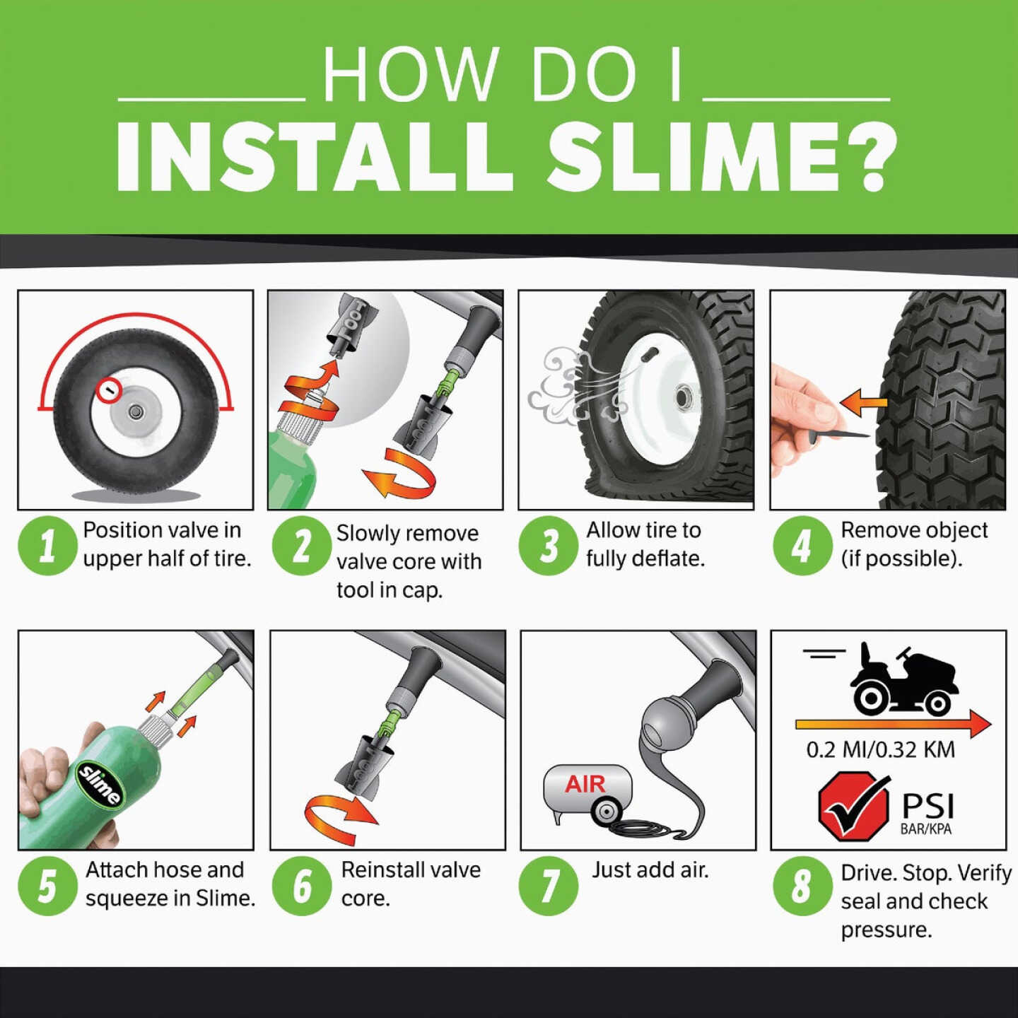 Slime ATV & Mower Tubeless 24 Oz. Tire Sealant Image 7