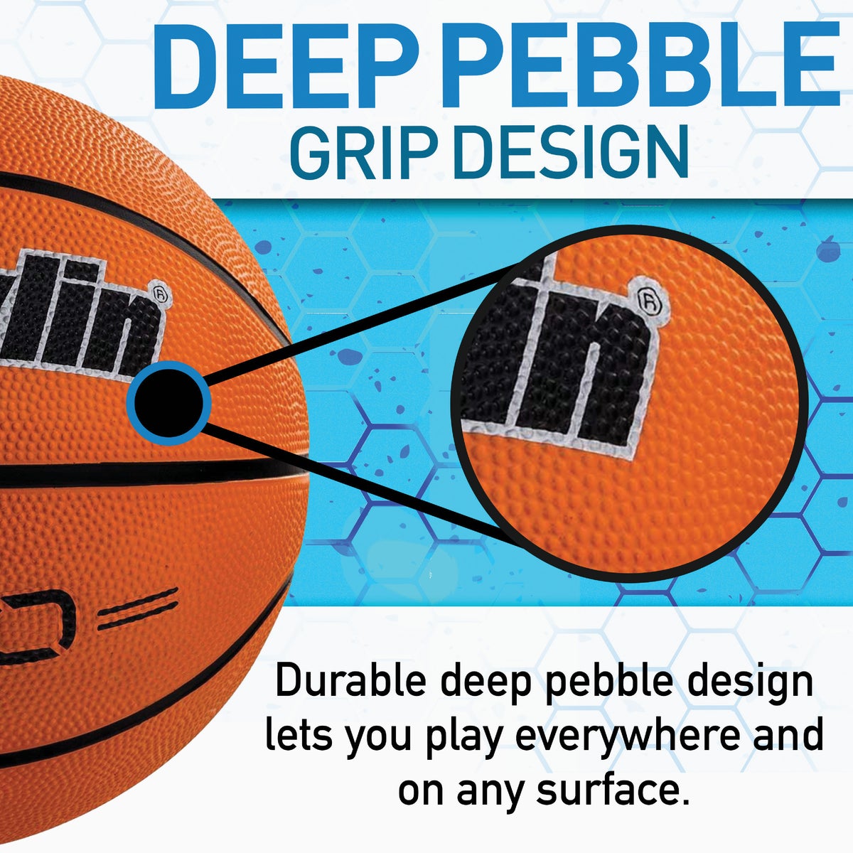 Franklin Grip-Rite Indoor/Outdoor Rubber Basketball, Official Size Image 4