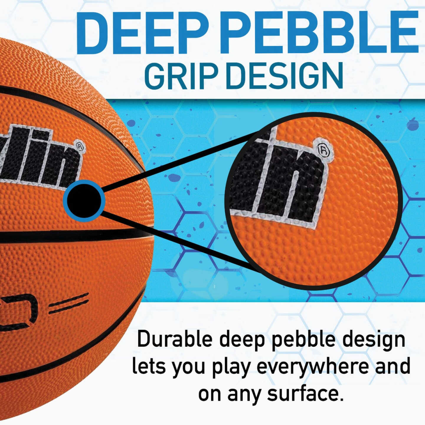 Franklin Grip-Rite Indoor/Outdoor Rubber Basketball, Official Size Image 4