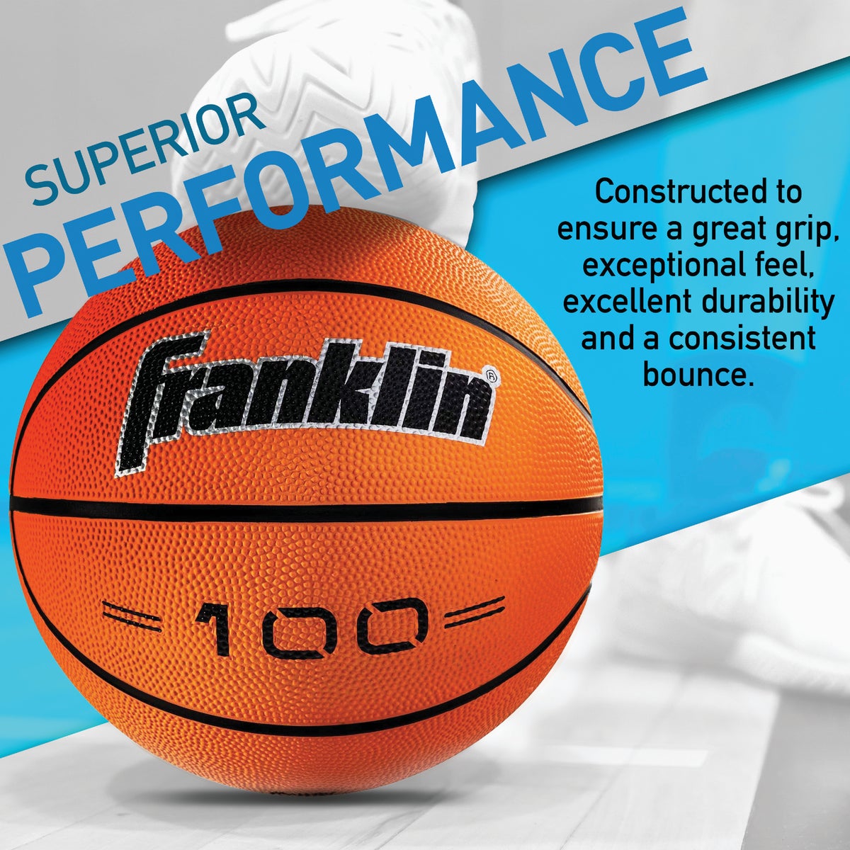 Franklin Grip-Rite Indoor/Outdoor Rubber Basketball, Official Size Image 5