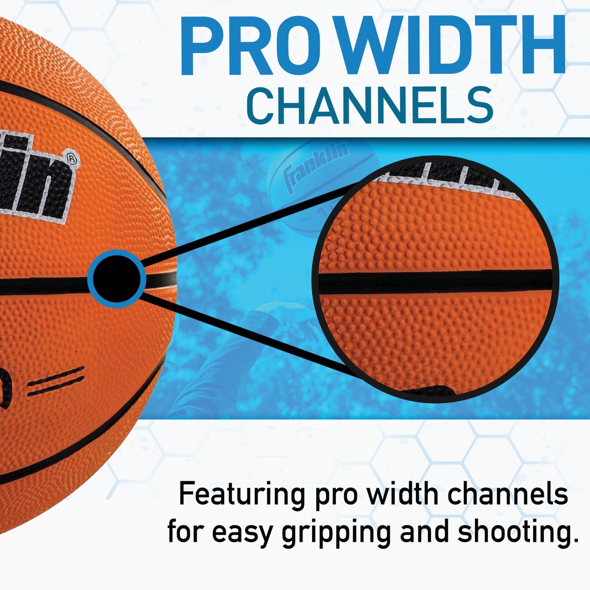 Franklin Grip-Rite Indoor/Outdoor Rubber Basketball, Official Size Image 3