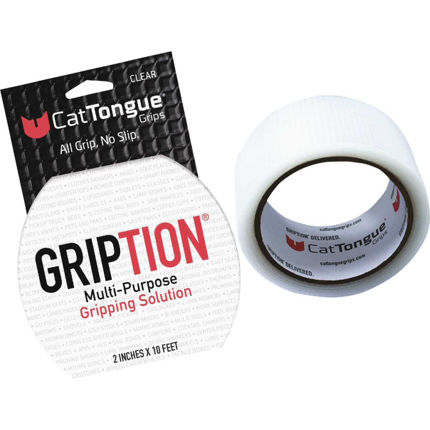 CatTongue Grips Gription 10 Ft. Clear Non-Abrasive Anti-Slip Roll Image 1