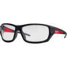 Milwaukee Red & Black Frame High Performance Safety Glasses with Clear Lenses Image 1