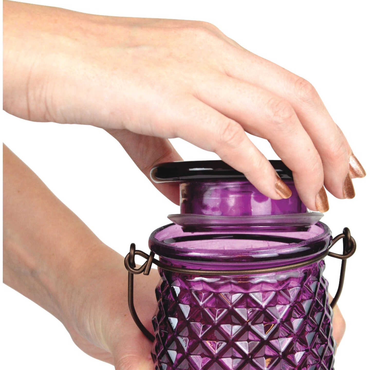 Perky-Pet Diamond Wine 24 Oz. Glass Top-Fill Hummingbird Feeder Image 3