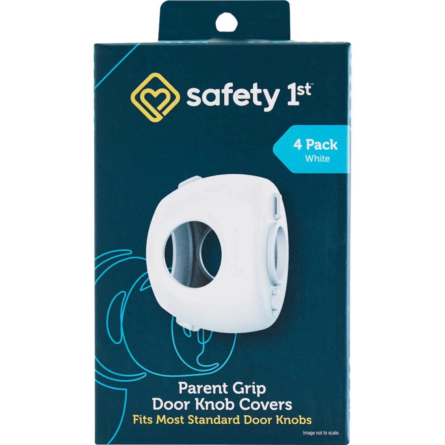 Safety 1st Grip n' Twist Snap-On White Door Knob Cover (4-Pack) Image 1