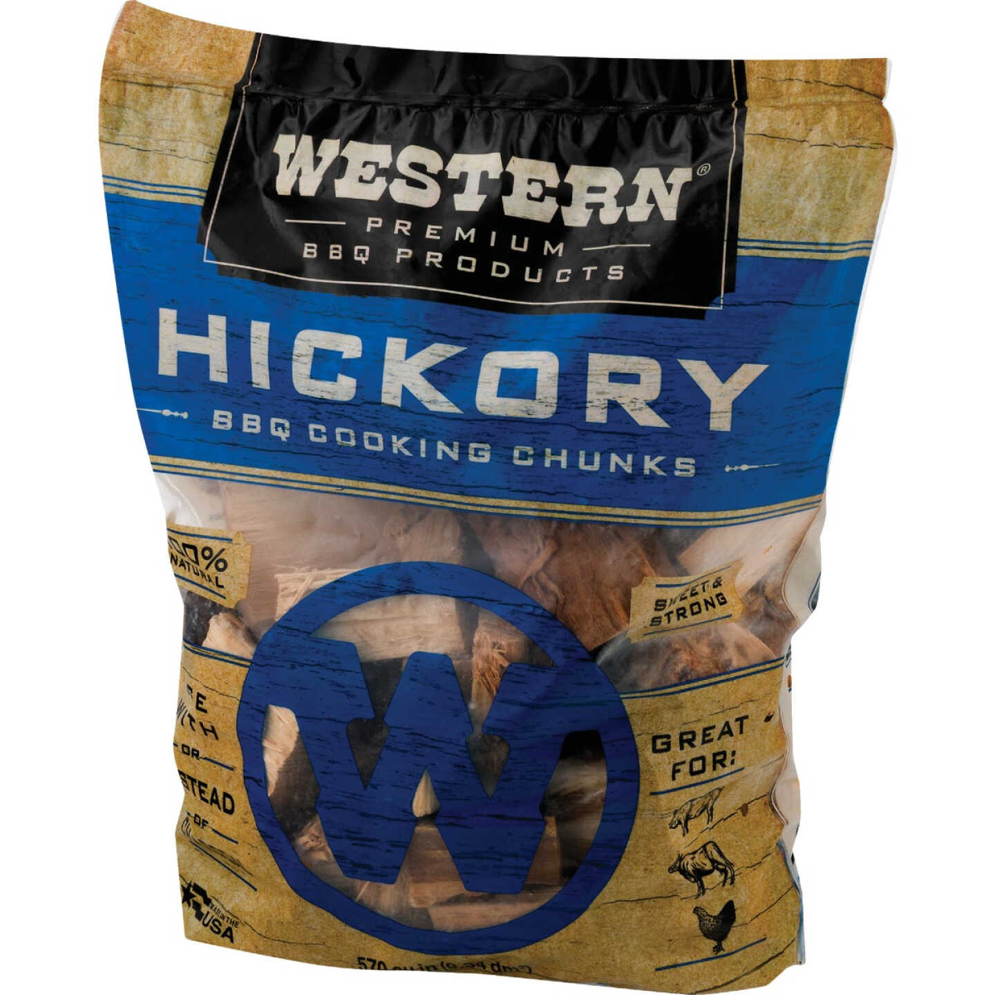 Western 500 Cu. In. Hickory Wood Smoking Chunks Image 4
