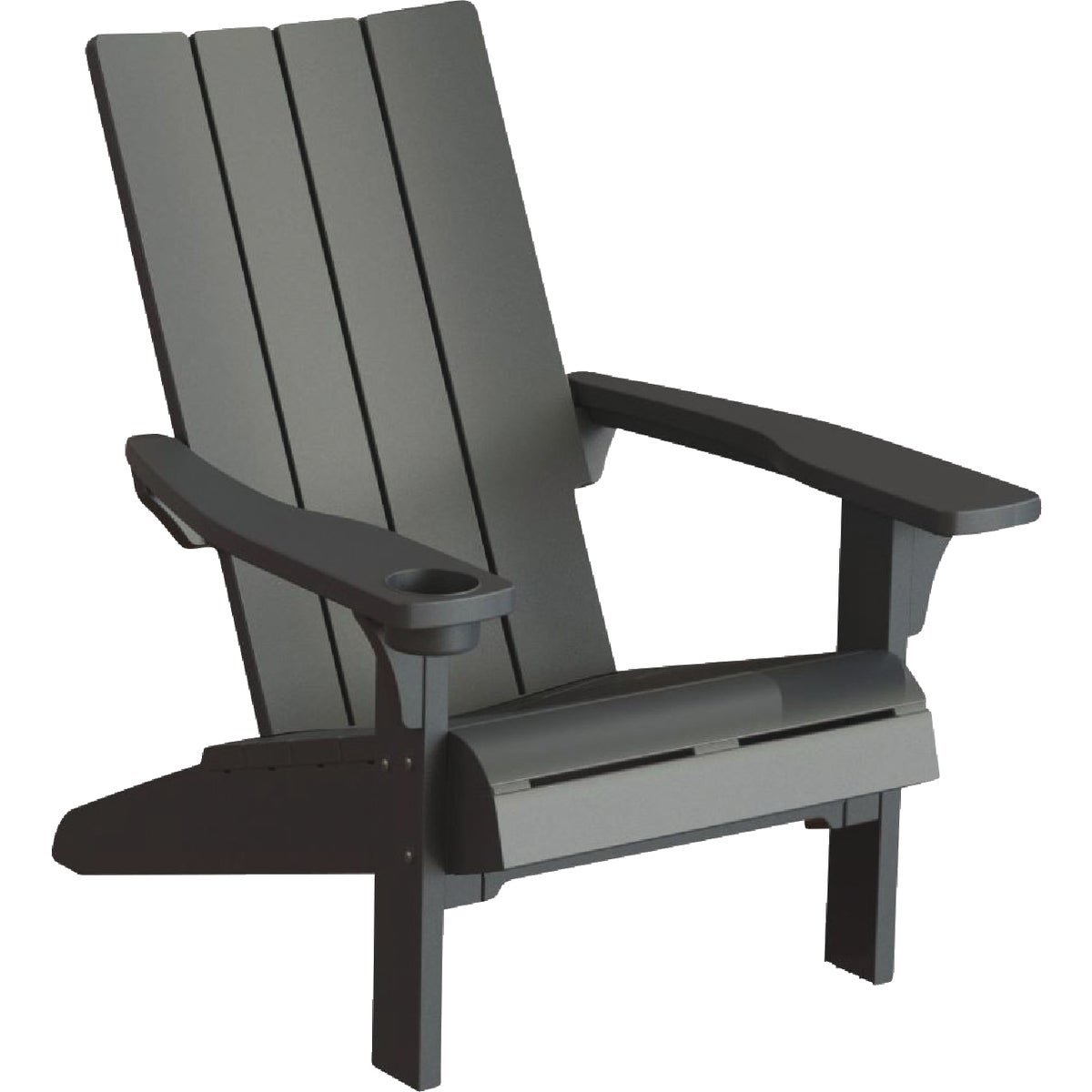Adams Keter Graphite Resin Modern Adirondack Chair