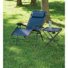 Outdoor Expressions Blue 18 In. Square Steel Folding Side Table Image 3