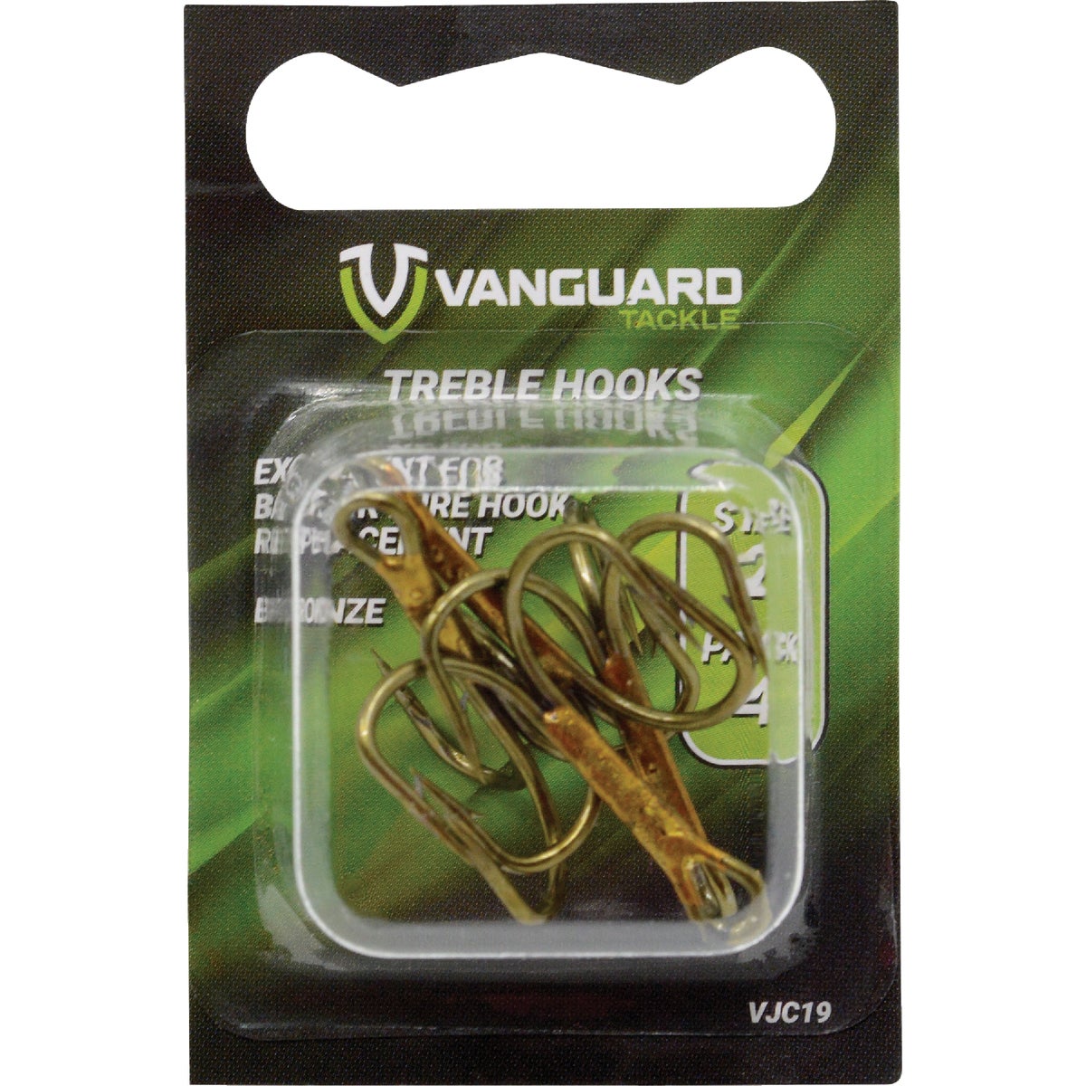 Vanguard Size 4 Bronze Treble Hook (4-Pack)
