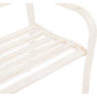 Outdoor Expressions 50 In. White Steel Bench with Scroll Design Image 4