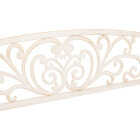 Outdoor Expressions 50 In. White Steel Bench with Scroll Design Image 5