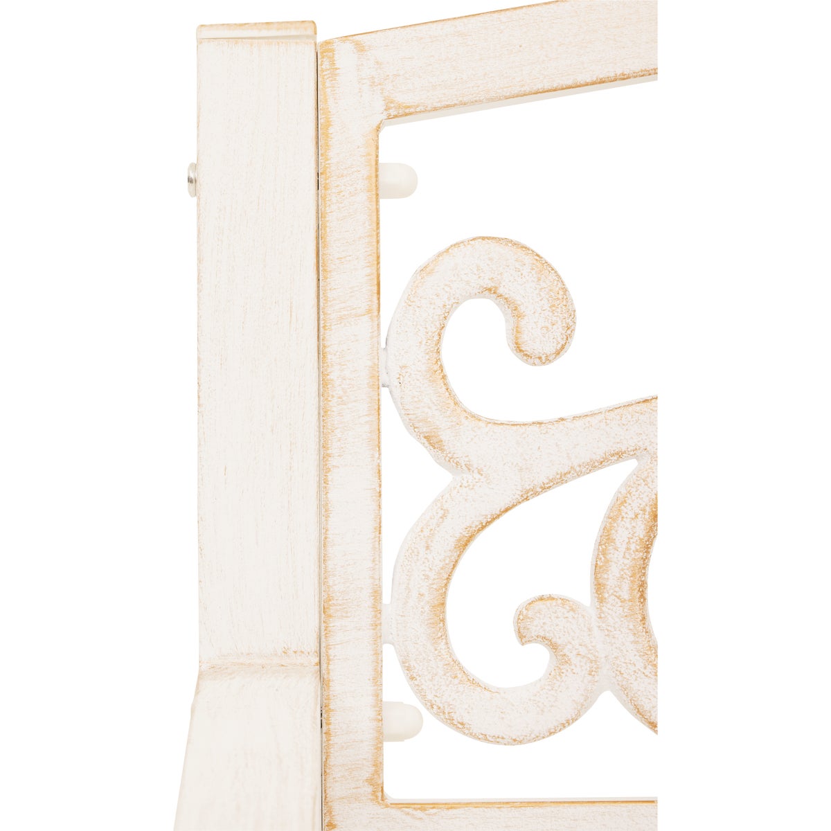 Outdoor Expressions 50 In. White Steel Bench with Scroll Design Image 3