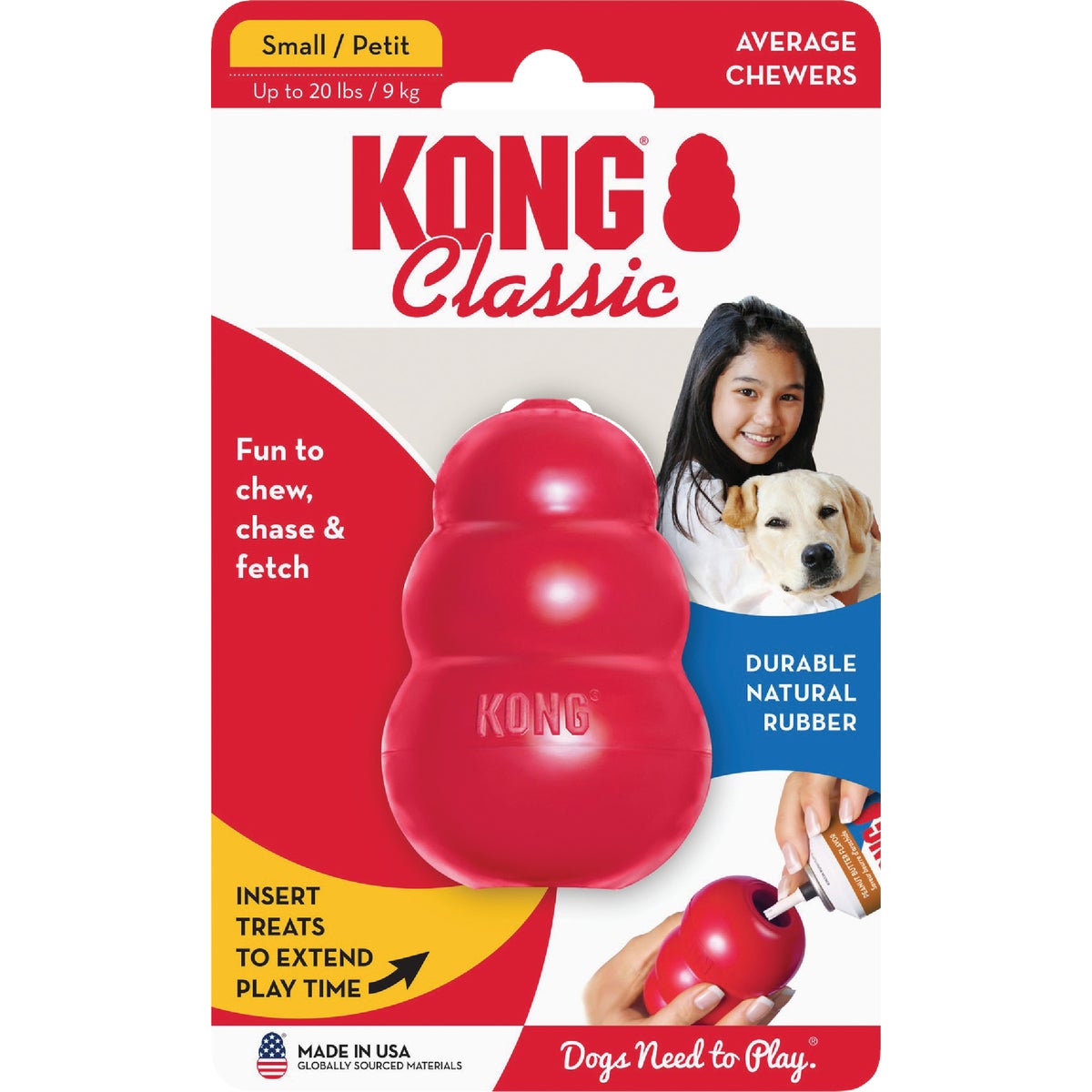 Kong Classic Dog Chew Toy, Up to 20 Lb. Image 6