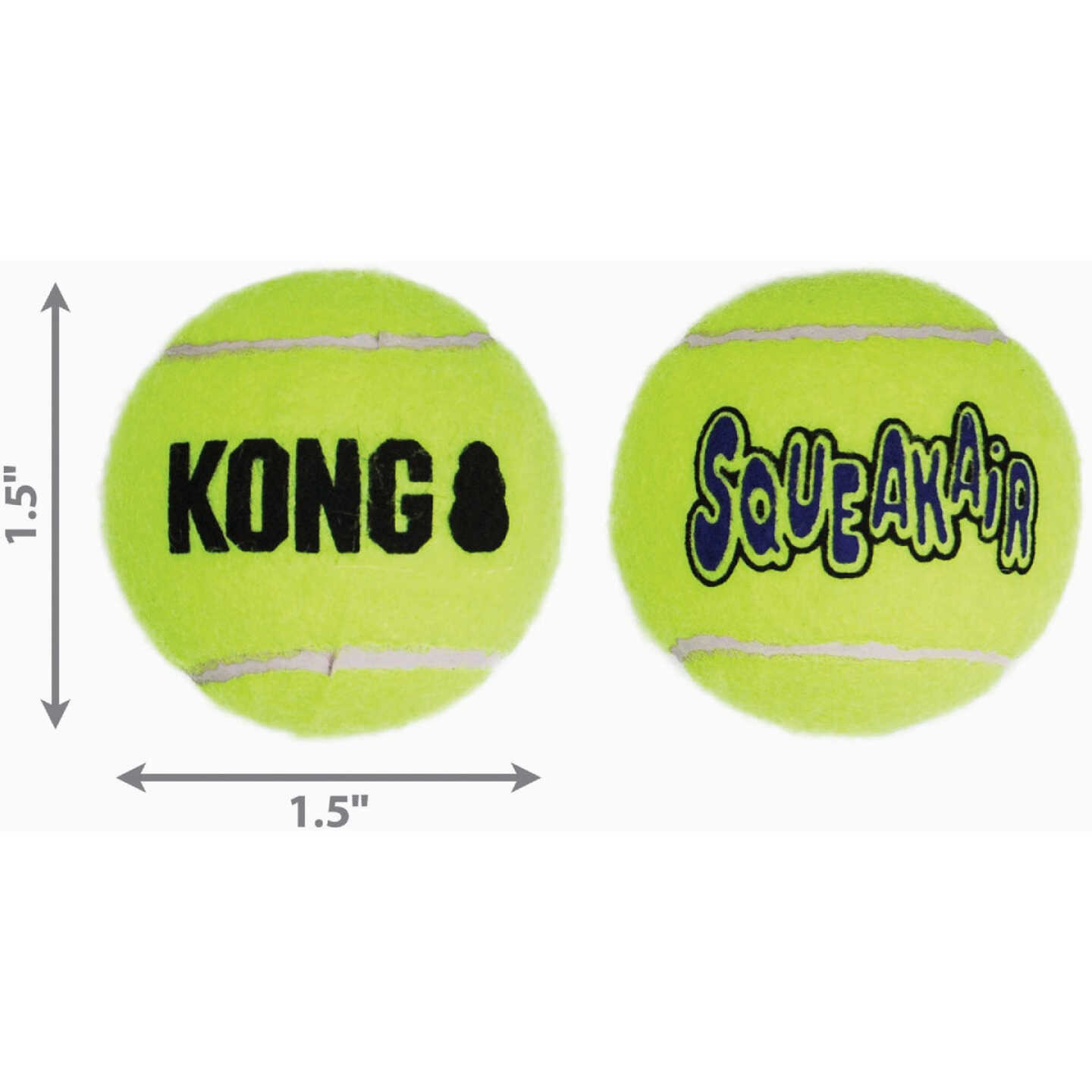 Air Kong Squeaky Extra Small Ball for Toy Breeds Only (3-Pack) Image 3