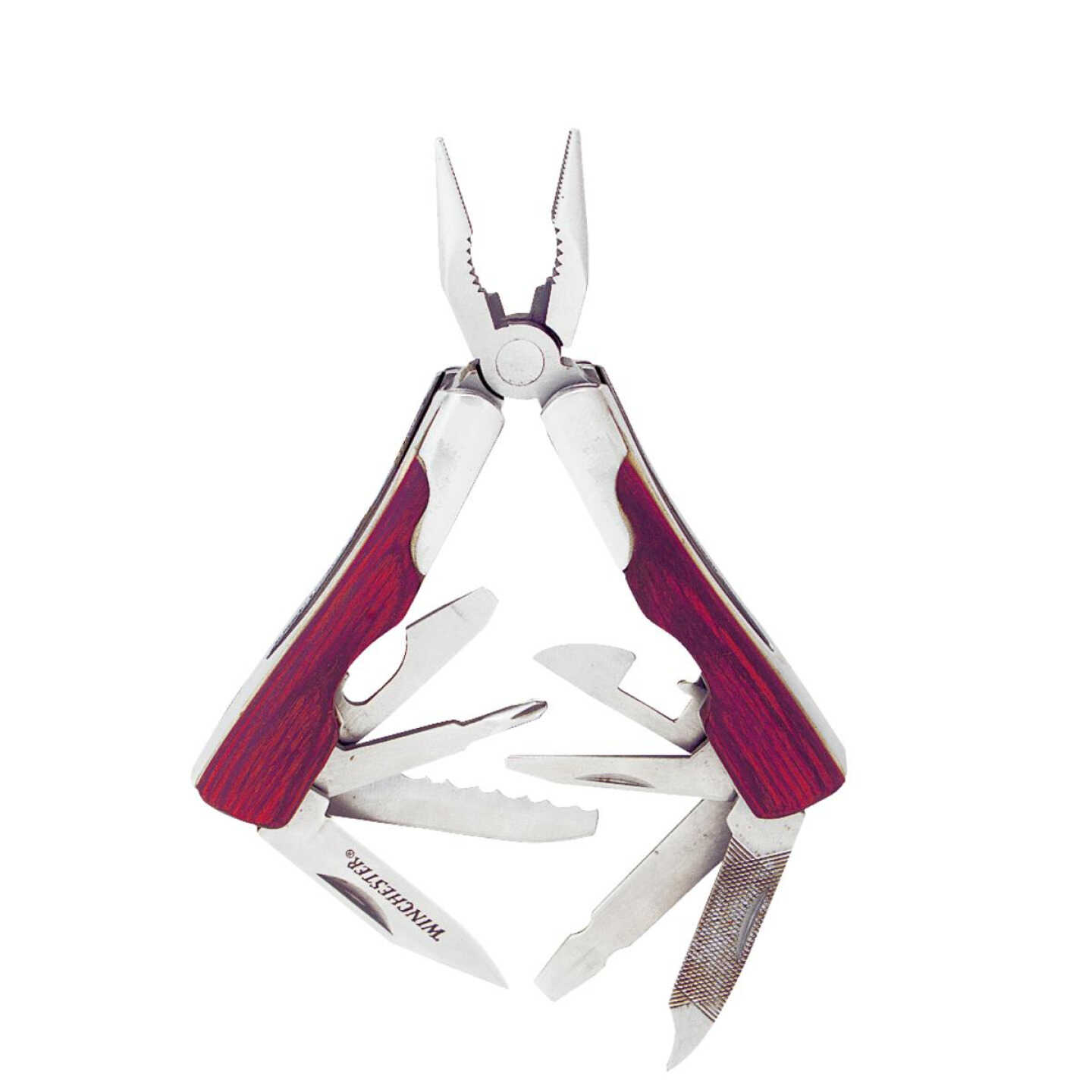 Winchester 10-In-1 Stainless Steel & Wood Multi-Tool Image 1