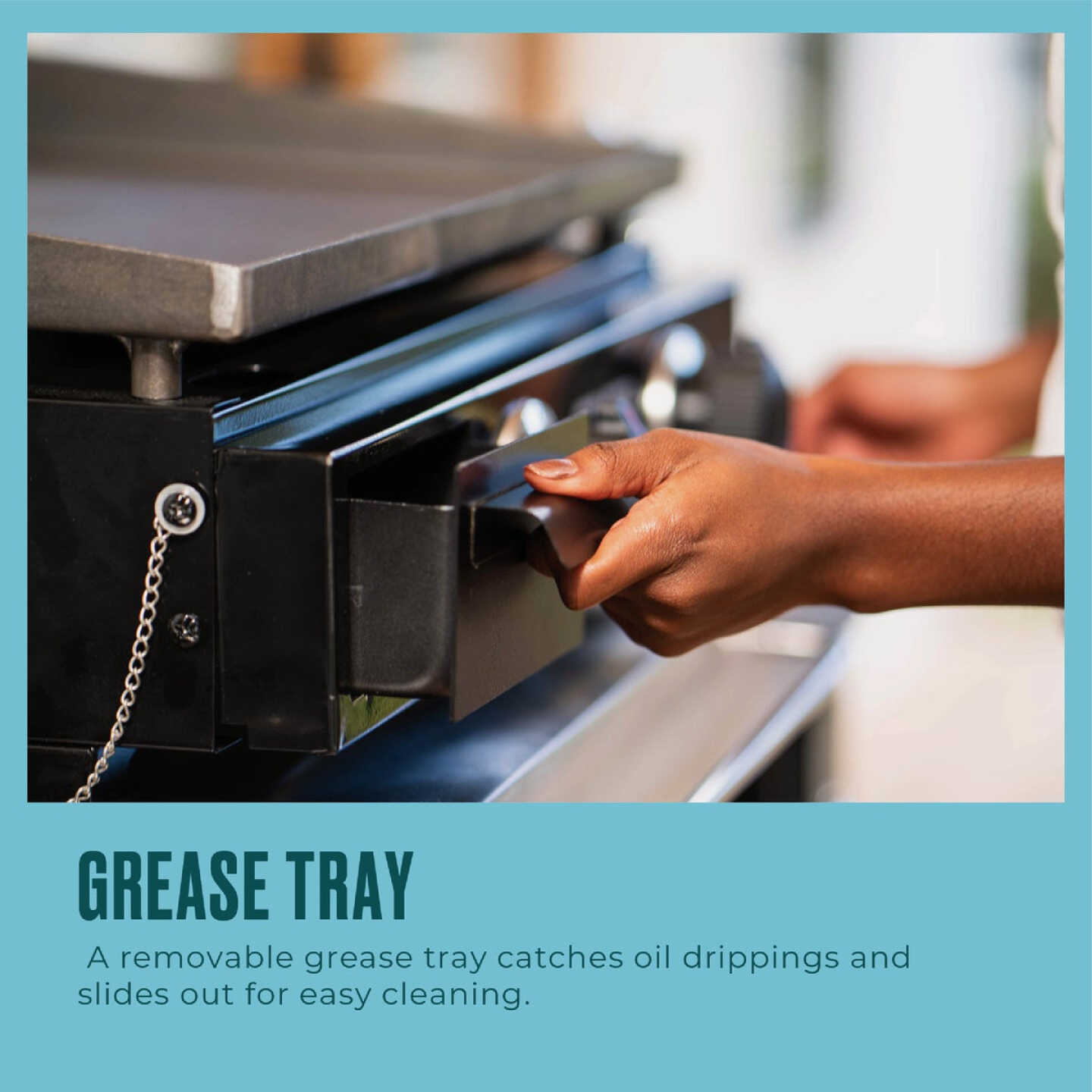 Char-Broil 22 In. Performance Series Portable Tabletop 2 Burner Propane Gas Griddle, Black Image 4