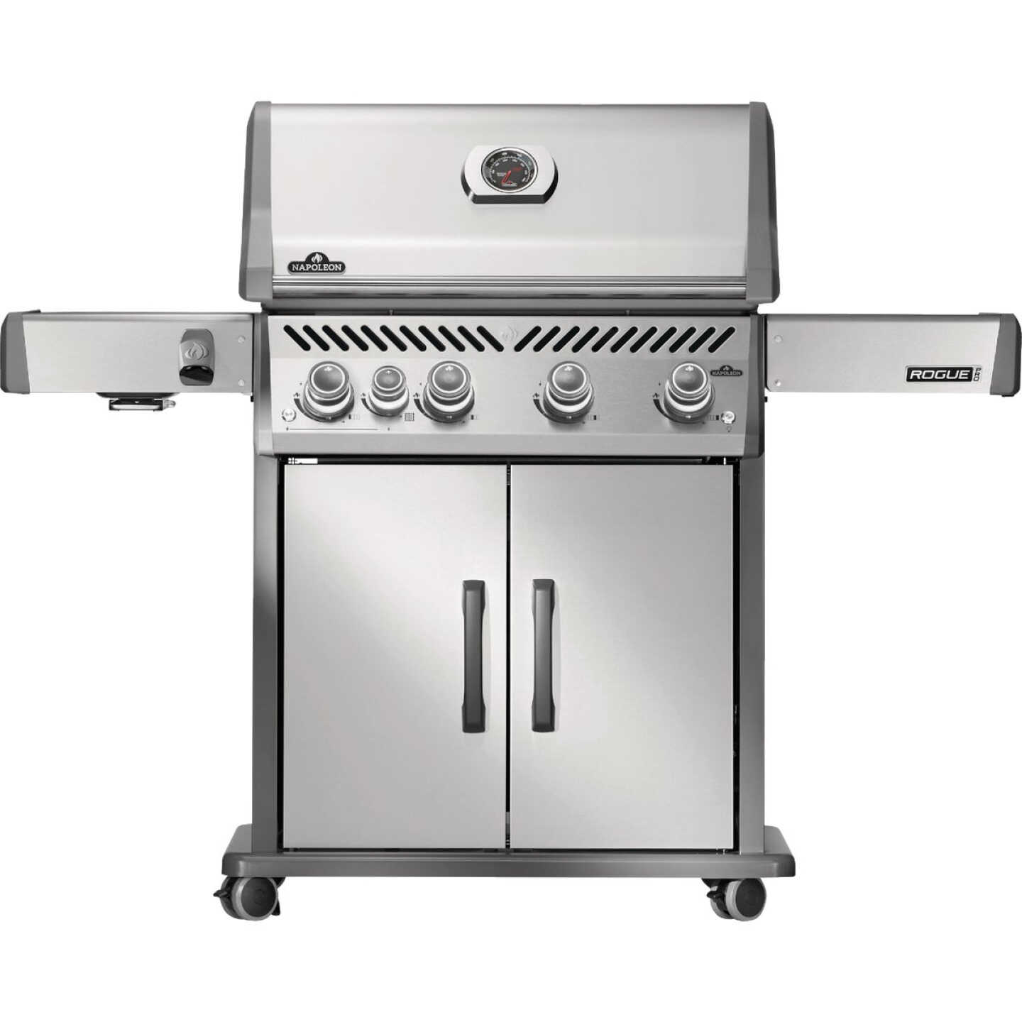 Napoleon Rogue Pro 525 4-Burner Natural Gas Grill with Infrared Side Burner, Stainless Steel Image 1