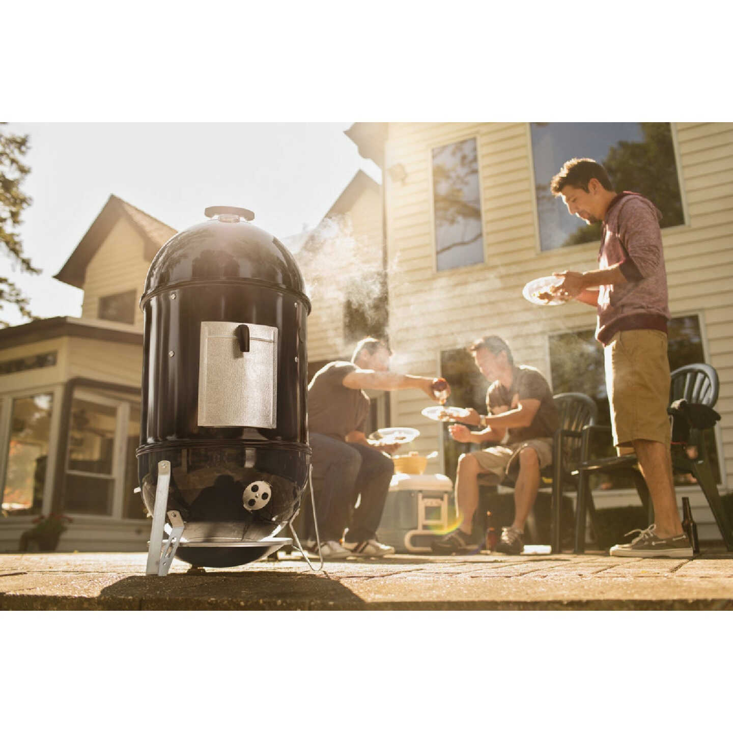 Weber Smokey Mountain Cooker 18 In. Dia. 481 Sq. In. Vertical Charcoal Smoker Image 2