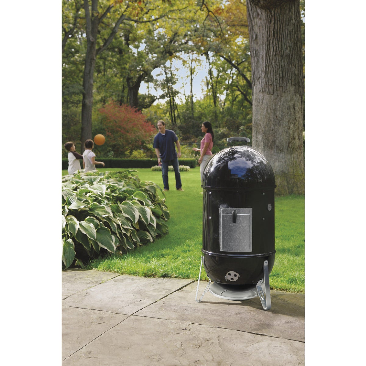 Weber Smokey Mountain Cooker 18 In. Dia. 481 Sq. In. Vertical Charcoal Smoker Image 3