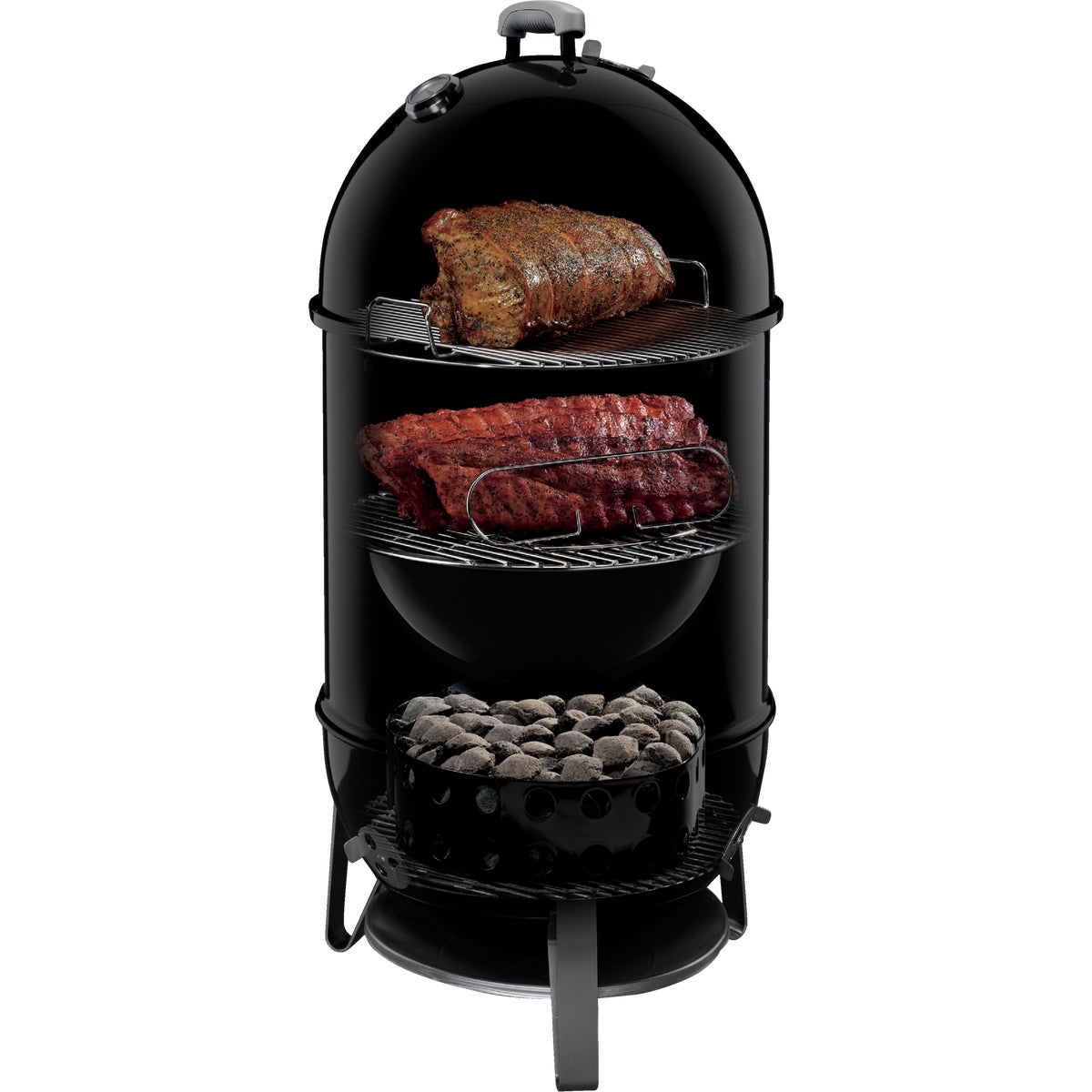 Weber Smokey Mountain Cooker 18 In. Dia. 481 Sq. In. Vertical Charcoal Smoker Image 10