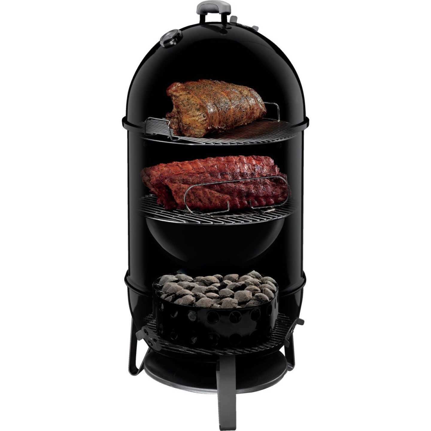 Weber Smokey Mountain Cooker 18 In. Dia. 481 Sq. In. Vertical Charcoal Smoker Image 10