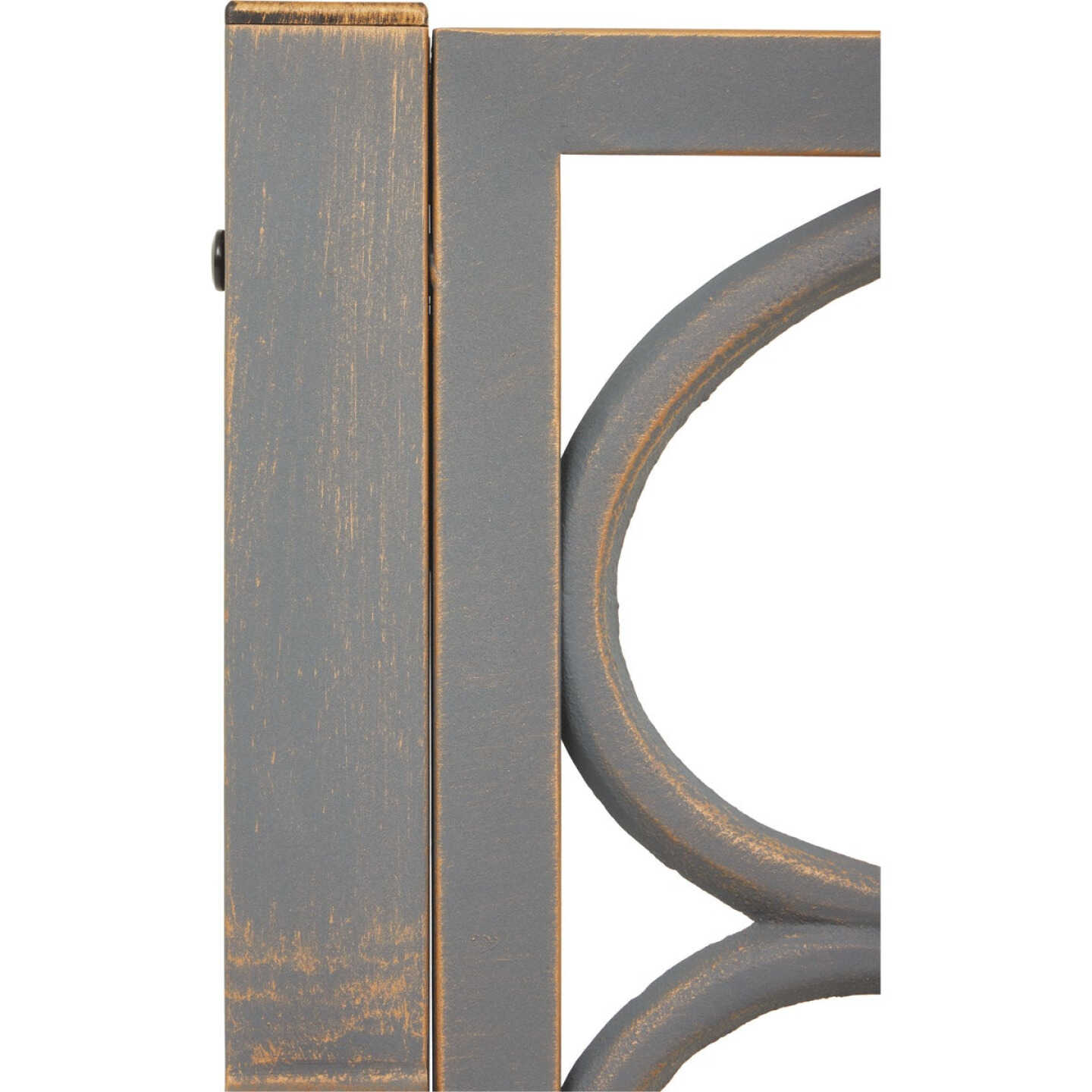 Outdoor Expressions 50 In. Gray Steel Bench with Scroll Design Image 2