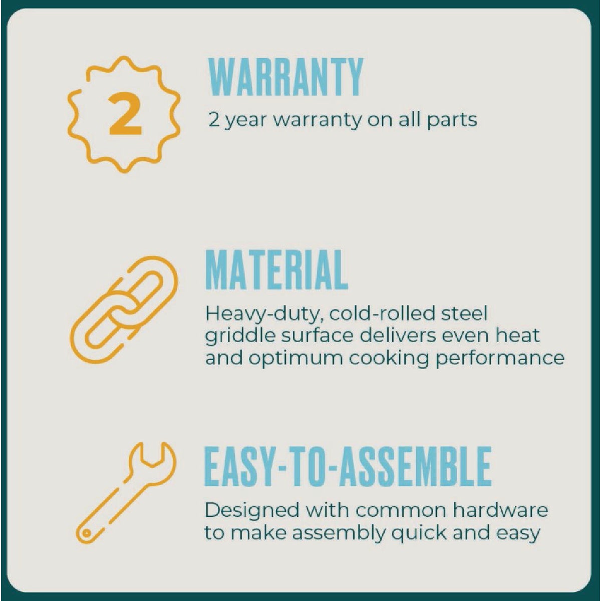 Char-Broil Performance Series 22 In. 2-Burner Propane Gas Griddle with Folding Cart  Image 4