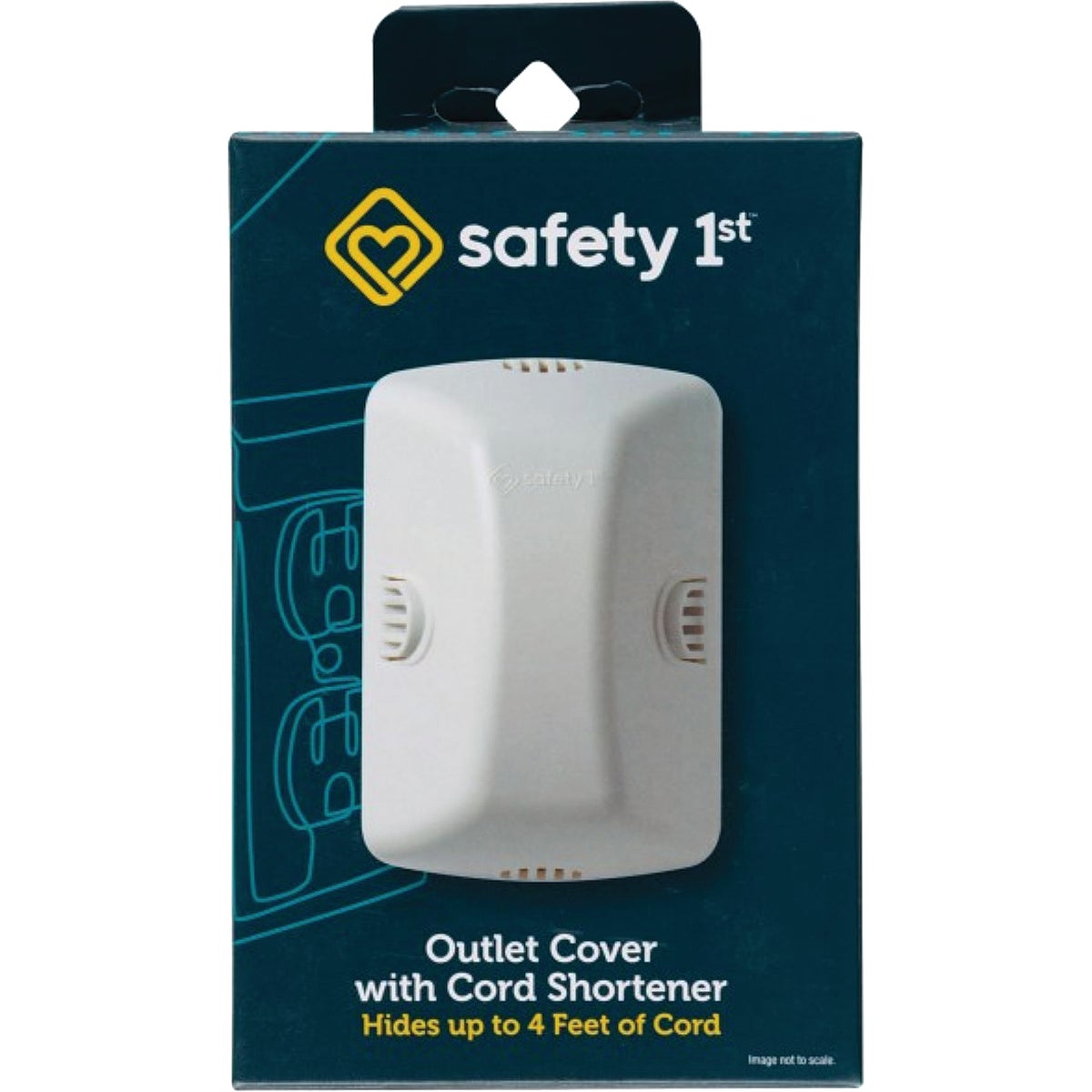 Safety 1st White Plastic Outlet Cover with Cord Shortener
