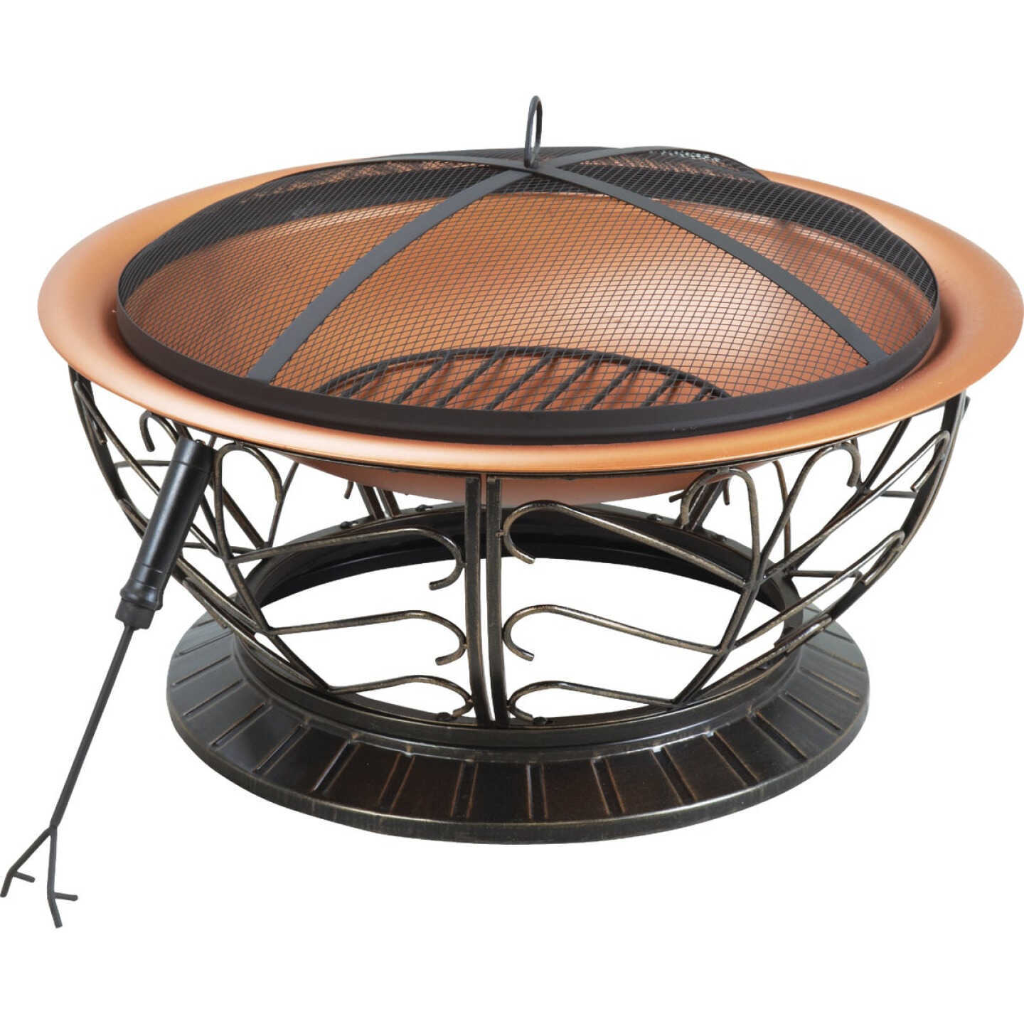 Outdoor Expressions 30 In. Coppertone Round Steel Fire Pit Image 1