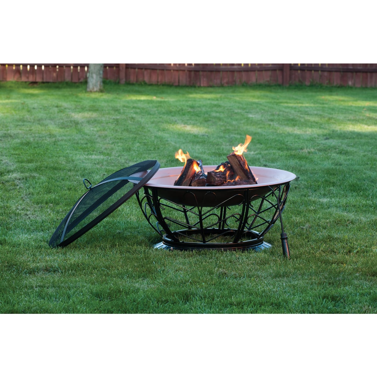 Outdoor Expressions 30 In. Coppertone Round Steel Fire Pit Image 4