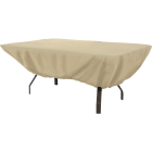 Classic Accessories 44 In. W. x 23 In. H. x 72 In. L. Tan Polyester/PVC Table Cover Image 1