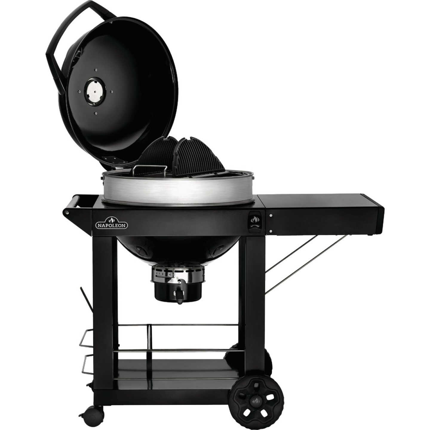 Napoleon PRO22 Charcoal Kettle Grill, Black with Cart Image 4