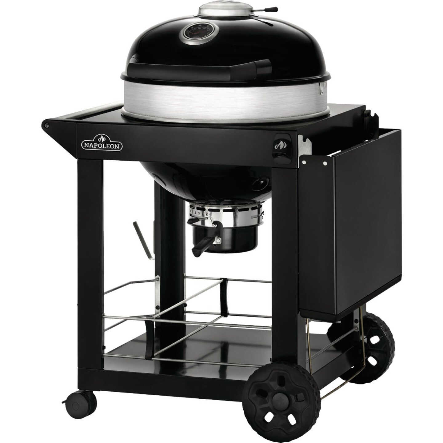 Napoleon PRO22 Charcoal Kettle Grill, Black with Cart Image 3