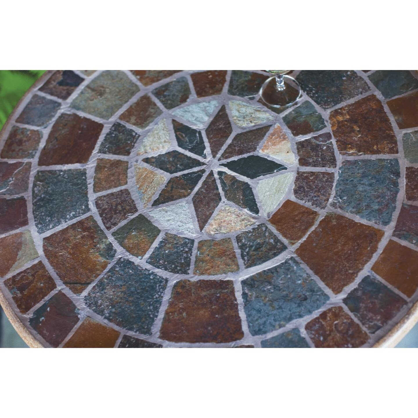 Mosaic 3-Piece Bistro Set With Wicker Seats Image 8