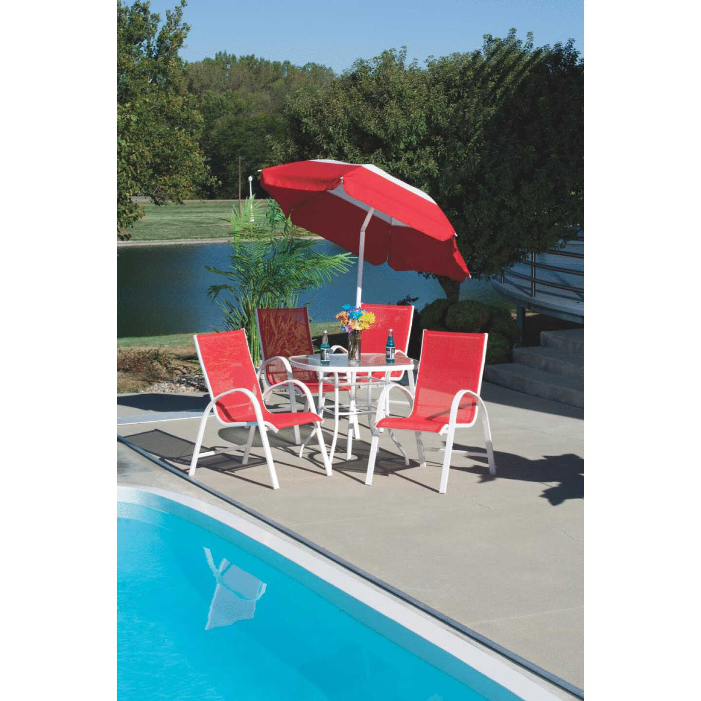 34" WHITE SQUARE TABLE Image 5