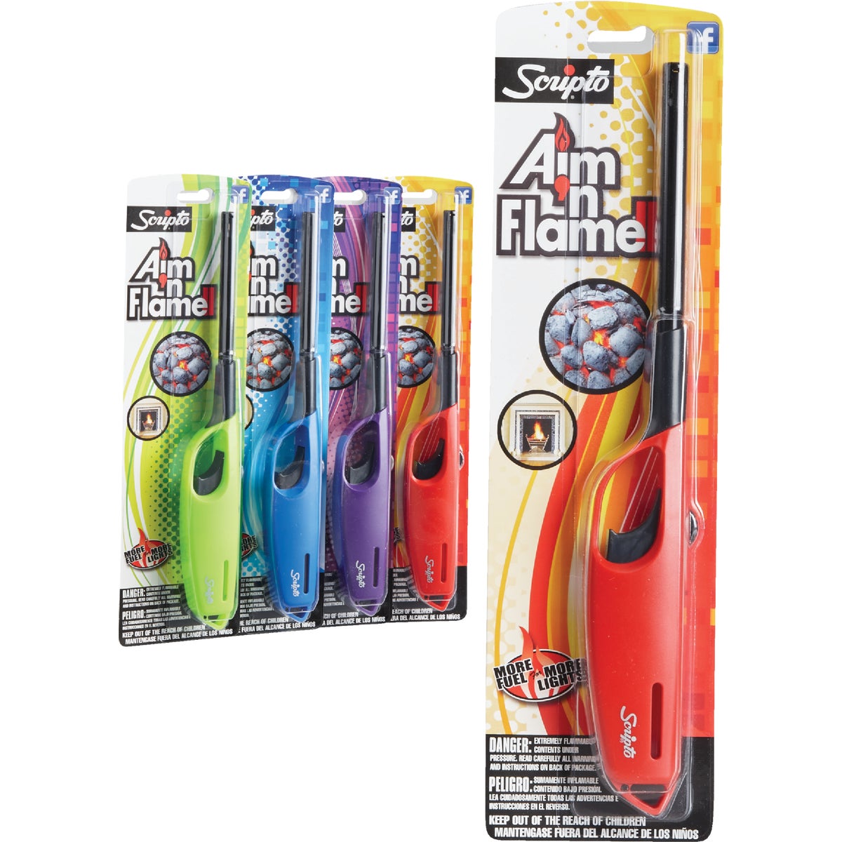 Scripto Aim 'n Flame MAX Nonrefillable Straight Stem Butane Lighter