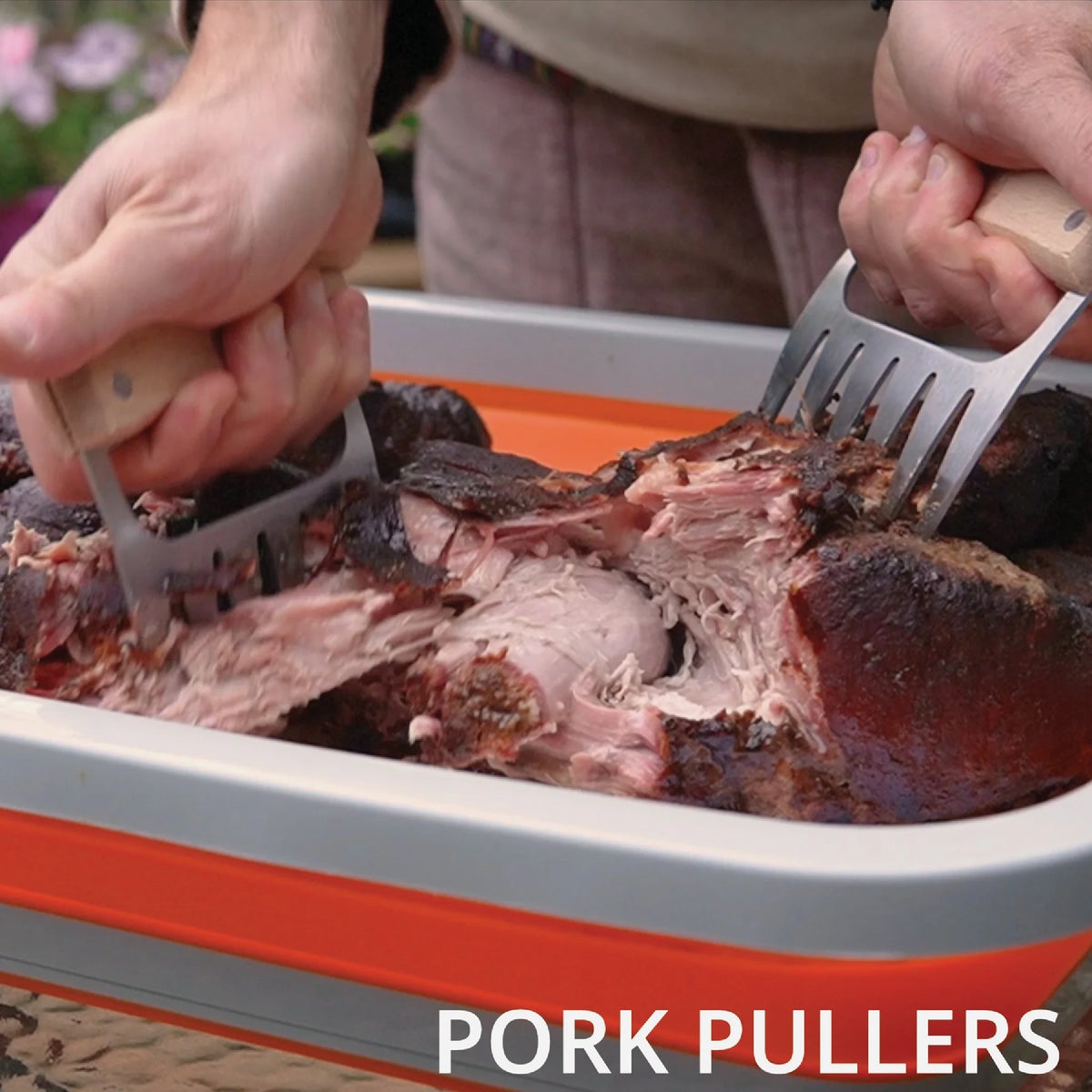 Drip EZ Pork Pullers, Solid Wood with Stainless Steel Image 4