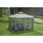 Outdoor Expressions 13 Ft. x 13 Ft. Gray & Matte Black Steel Gazebo Image 5